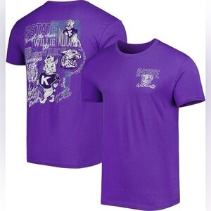 IMAGE ONE Kansas State Wildcats Vintage Through the Years Two-Hit T-Shirt